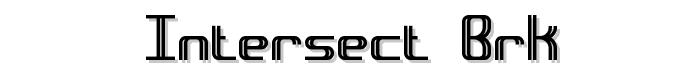 Intersect BRK font